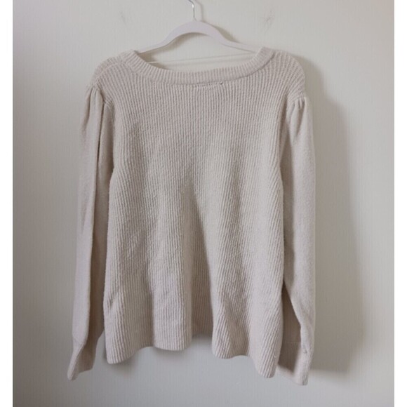 Lane Bryant Sweater Pullover Knit Long Sleeve Scoop Neck Beige Plus Size 18/20 - Picture 2 of 7